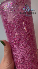Load and play video in Gallery viewer, Dreaming of a Pink Christmas Snow globe Tumbler
