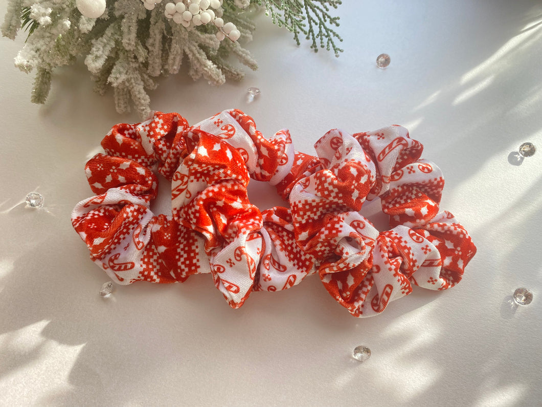 Scandi Candy Cane Scrunchie