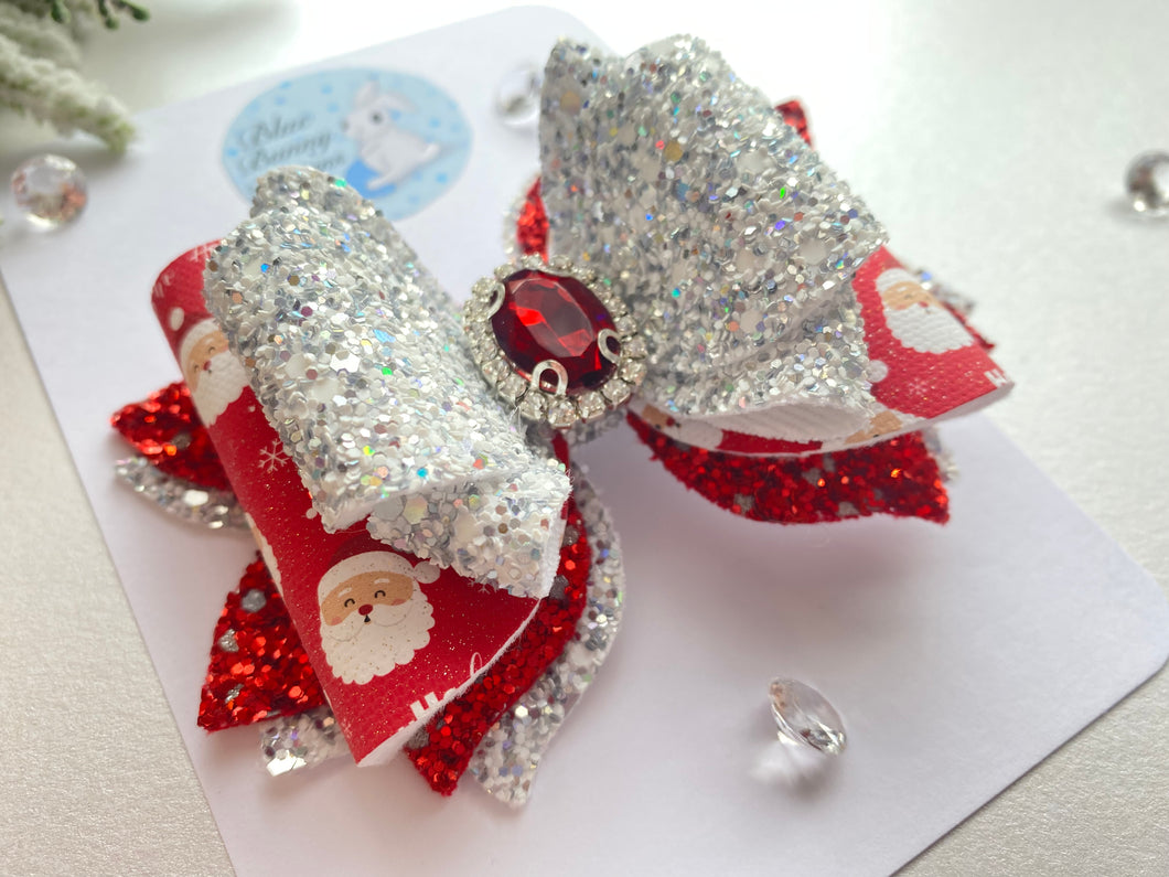 All that Glitters Santa Bow