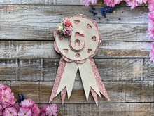 Load image into Gallery viewer, Little Hearts Birthday Rosette Badge
