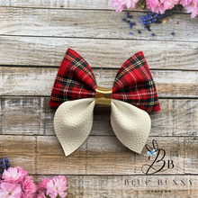 Load image into Gallery viewer, Red Tartan Pinch Bow
